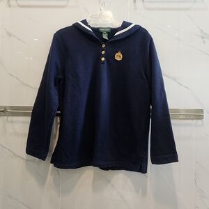 Lauren Ralph Lauren Vintage Sailor Style Long Sleeve Button Shirt Petite